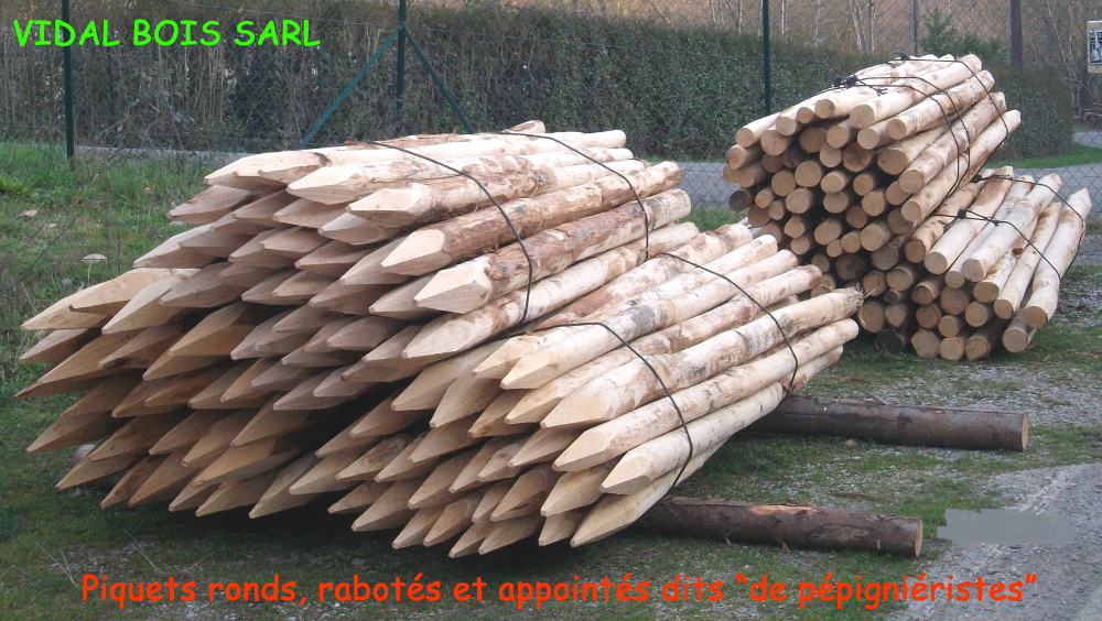 Piquet clôture châtaignier  Kenzaï Matériaux Écologiques